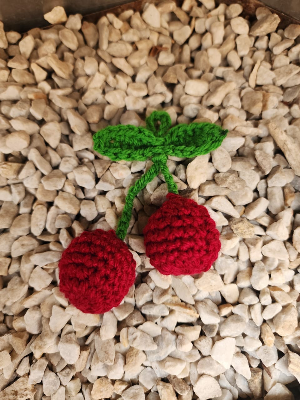 Crochet cherry charm🍒