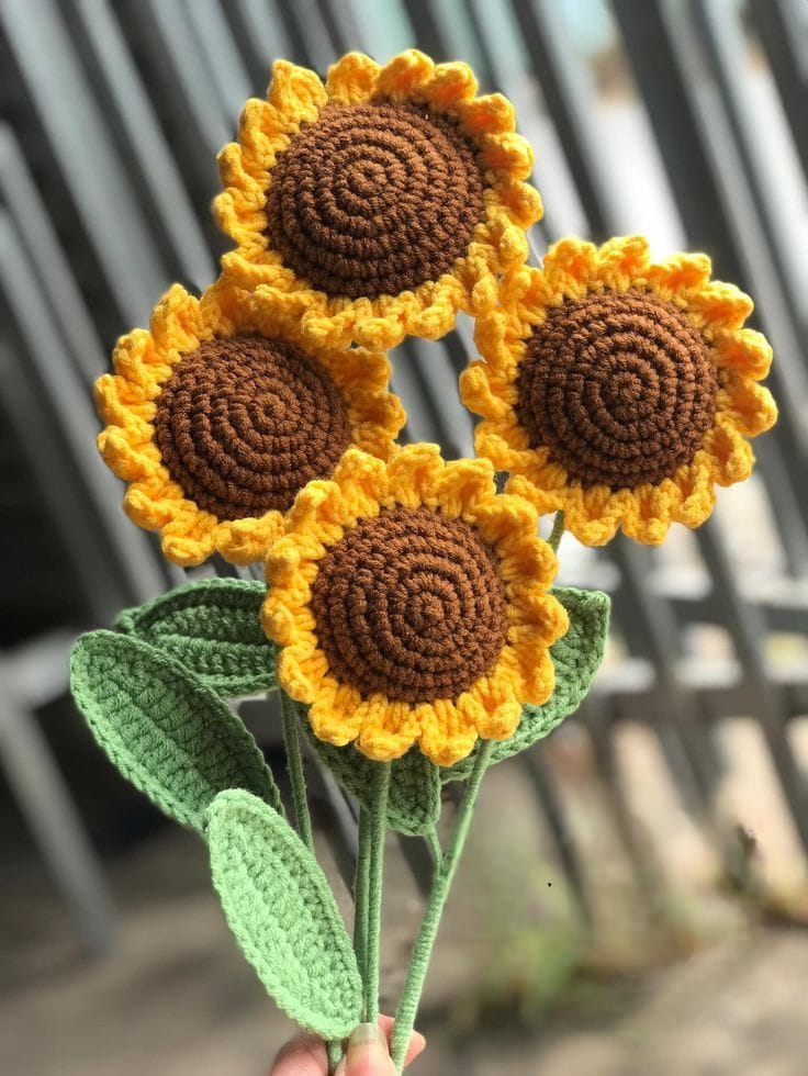 Crochet sunflower🌻